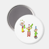 Aimant Clowns de Cirque (Recto/Verso)
