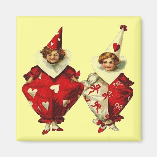 Aimant Clowns vintages Valentine (Devant)