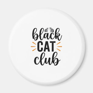 Aimant Club Chat Noir Design Vectoriel Amateur de Chat Vi
