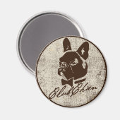 Aimant CLUB CHIEN Logo en détresse (Recto/Verso)