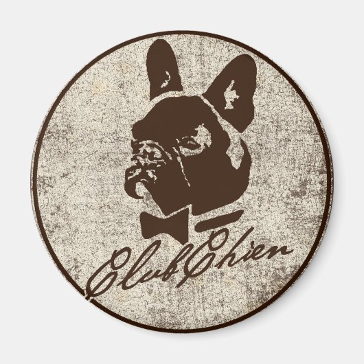 Aimant CLUB CHIEN Logo en détresse (Devant)