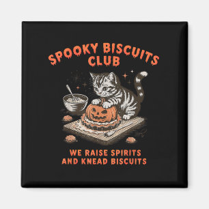 Aimant Club de biscuits effrayants Chat Halloween Cuisine