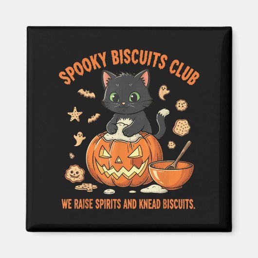 Aimant Club de biscuits effrayants pour chat drôle de pât (Devant)