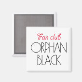 Aimant Club de fan noir Orphan (Recto/Verso)