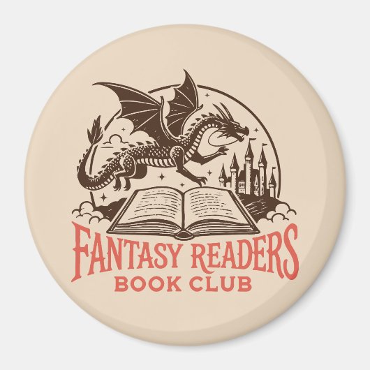 Aimant club de lecture de fantasy (Devant)