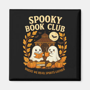 Aimant Club de lecture de livres effrayants Halloween Fan