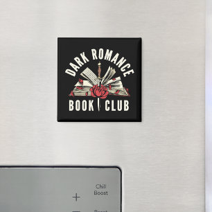 Aimant Club de lecture de romance sombre Black Floral Gif