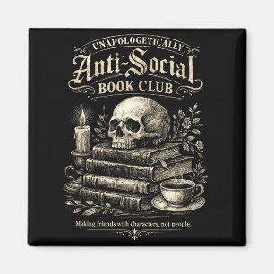 Aimant Club de lecture pour introvertis, drôles de biblio