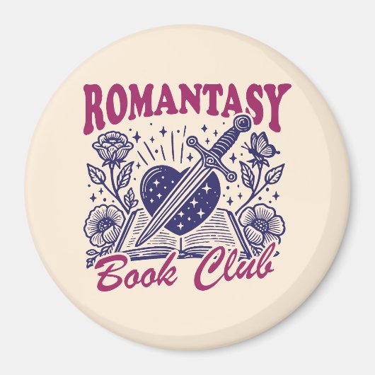 Aimant club de lecture romantasy (Devant)