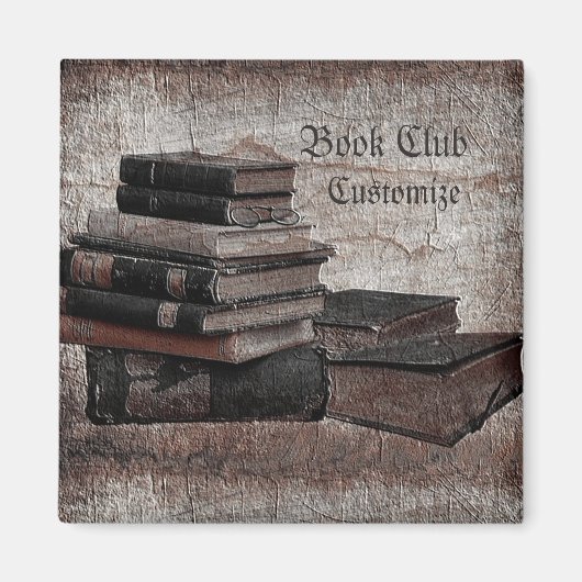 Aimant Club de lecture Vintage pour les amateurs (Devant)