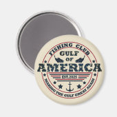 Aimant Club de pêche du golfe d'Amérique patriotique amér (Recto/Verso)