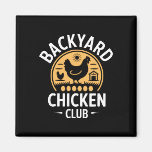 Aimant Club de poulets de la cour Fresh Eggs Daily Farm L