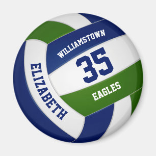 Aimant Club de volley-ball bleu vert