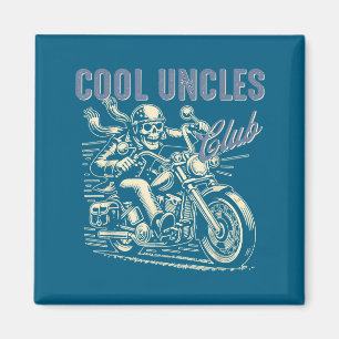 Aimant Club des Oncles Cool Oncle Motard Oncle Rétro Cond