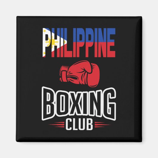 Aimant Club philippin de boxe drapeau (Devant)