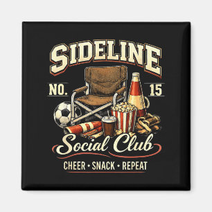 Aimant Club Social de Côté Cheer Snack Répéter Maman de F