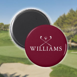 Aimant Clubs de golf personnalisés couleur rouge Bourgogn