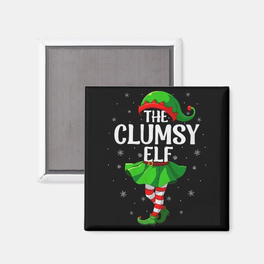 Aimant Clumsy Elf Christmas Girls Women Elf Squad Xmas Fa (Recto/Verso)