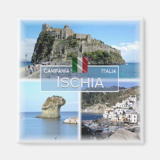 Aimant CMP023 ISCHIA, Campanie, Italie, Réfrigérateur (Devant)