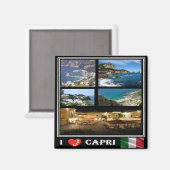 Aimant CMP116 CAPRI I Love - Campanie - Italie - Frigo (Recto/Verso)