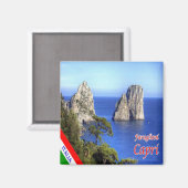 Aimant CMP147 CAPRI Les Faraglioni, Italie, Frigo (Recto/Verso)