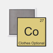 Aimant Co - Vêtements Facultatif Chimie Élément Symbole T (Recto/Verso)