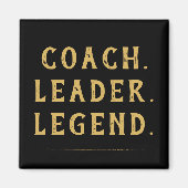 Aimant Coach Leader Legend Gold Typographie (Devant)