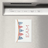 Aimant Coastal Nautical Beach Flags Monogram (In Situ (Lave-vaisselle))