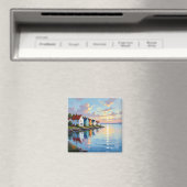 Aimant Coastal Themed | Beach Homes on the Bay (In Situ (Lave-vaisselle))