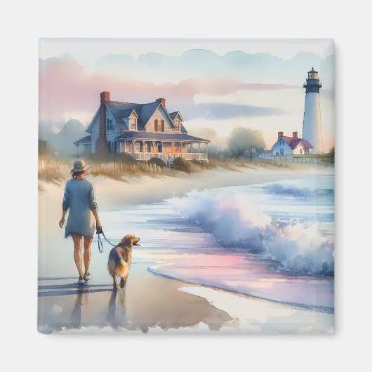 Aimant Coastal Walk to Lighthouse at Sunset (Devant)