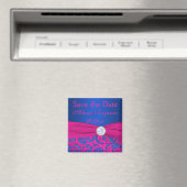 Aimant Cobalt et Fuchsia Damask Enregistrer l'aimant de d (In Situ (Lave-vaisselle))