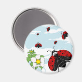 Aimant coccinelle en vol (Recto/Verso)