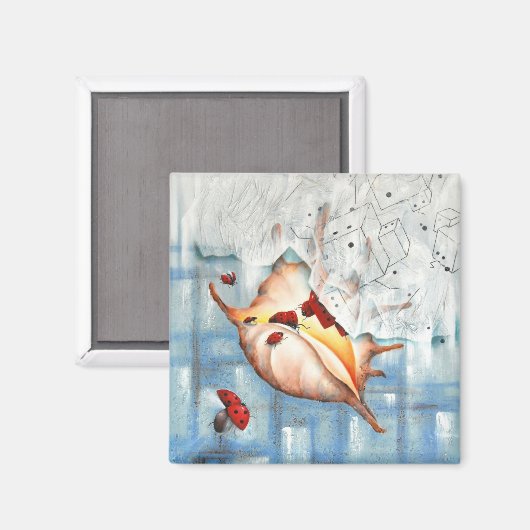 Aimant Coccinelle et coquillage (Recto/Verso)