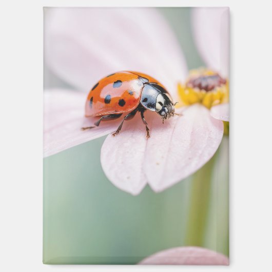 Aimant Coccinelle Nature Coloré Faune Sérénité Tranquille (Recto)