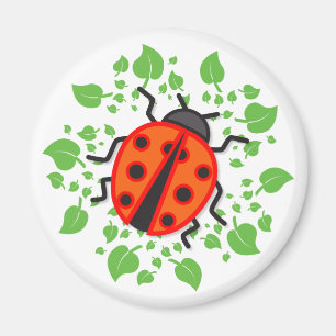 Aimant coccinelle rouge