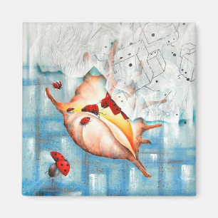 Aimant Coccinelles et coquilles