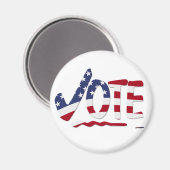 Aimant Coche VOTE avec drapeau américain (Recto/Verso)