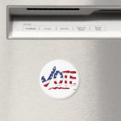 Aimant Coche VOTE avec drapeau américain (In Situ (Lave-vaisselle))