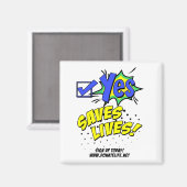 Aimant Cochez Oui pour sauver des vies, Sensibiliser les (Recto/Verso)