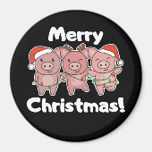 Aimant Cochon Cochon Cochon Cochon Cochon Porcs Joyeux Ai (Devant)