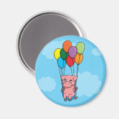Aimant Cochon de ballons volants (Recto/Verso)