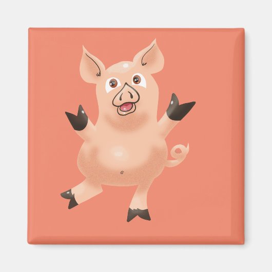 Aimant Cochon de course (Devant)