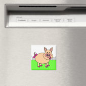 Aimant Cochon de dessin mignon (In Situ (Lave-vaisselle))