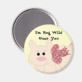 Aimant Cochon mignon avec citation (Recto/Verso)