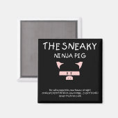 Aimant Cochon Ninja épineux (Recto/Verso)
