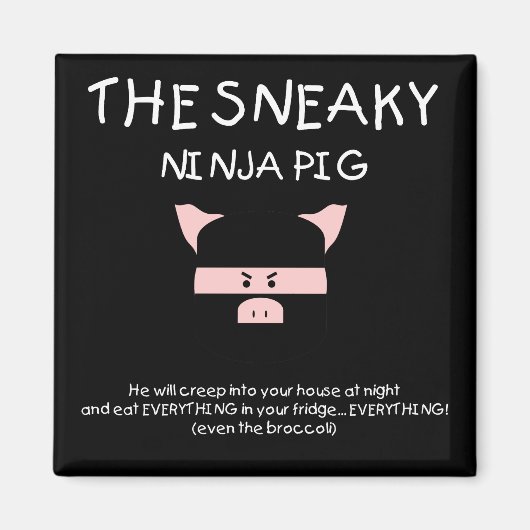 Aimant Cochon Ninja épineux (Devant)