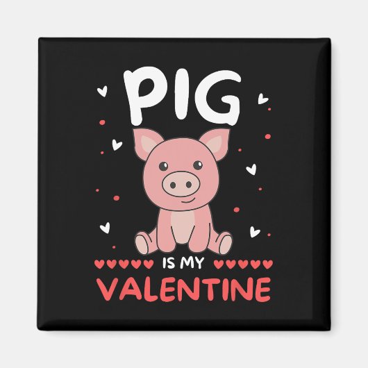 Aimant Cochon pour la Saint-Valentin mignons animaux coch (Devant)