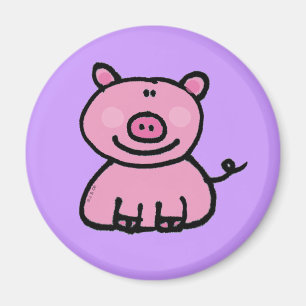Aimant Cochon rose