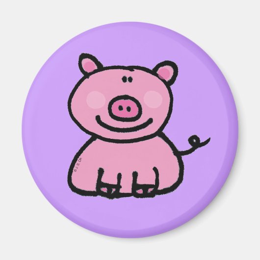 Aimant Cochon rose (Devant)