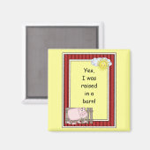 Aimant Cochon rose - Farmyard Barnyard Friend - Enfants (Recto/Verso)